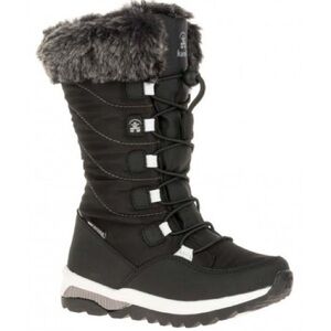 Size 3 Youth Kamik Black and Gray Kids Snow Boots